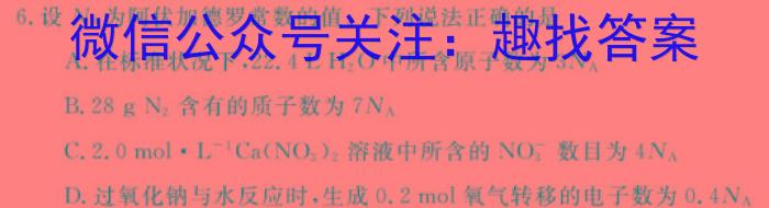 2023年普通高等学校招生全国统一考试 高考仿真冲刺押题卷(一)化学