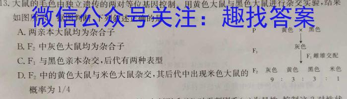 河南省焦作市普通高中2022-2023学年（下）高二年级期中考试生物