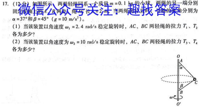 天利38套河北省2023年初中毕业生升学文化课考试押题卷(六).物理