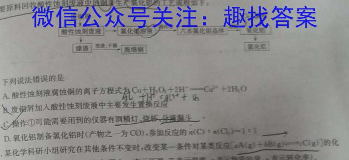 学林教育 2023年陕西省初中学业水平考试·全真模拟卷(五)化学