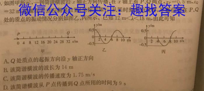 2023年普通高等学校招生全国统一考试23·JJ·YTCT金卷·押题猜题(七)物理.