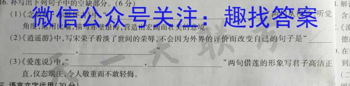 河南省三门峡市2023年中招第一次模拟考试语文