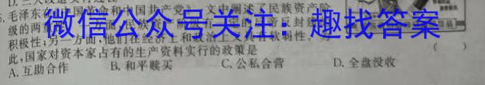 2023年普通高等学校招生全国统一考试仿真模拟卷(T8联盟)(六)6历史