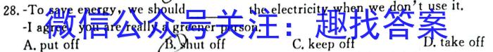 九师联盟2022-2023学年高三3月质量检测(L)英语
