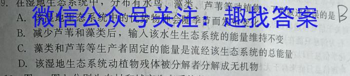 2023年万友名校大联考试卷(二)生物