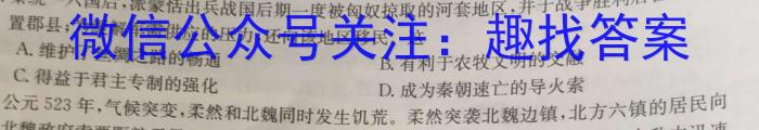 2022-2023学年度下学期高三年级第二次综合素养评价(HZ)历史