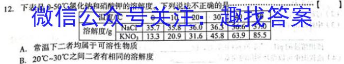 名校之约•安徽省2023年中考导向八年级学业水平测试（六）化学