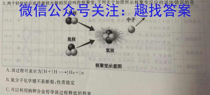 2024-023学年安徽省九年级下学期阶段性质量监测（六）化学