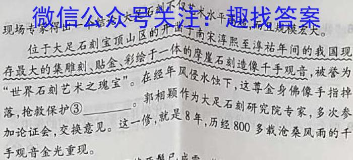 2023衡水金卷先享题压轴卷 新教材A(一)语文