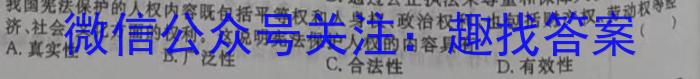 衡水金卷先享题信息卷2023答案 新教材XA六政治试卷d答案