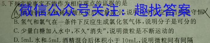 金考卷2023年普通高等学校招生全国统一考试 新高考卷 押题卷(一)化学