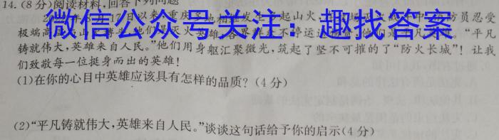 耀正文化(湖南四大名校联合编审)·2023届名校名师测评卷(八)地.理