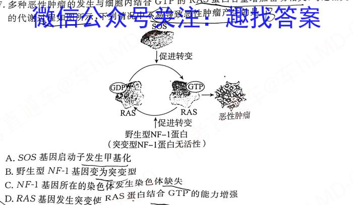 2023年陕西省初中学业水平考试模拟卷（A版）生物试卷答案