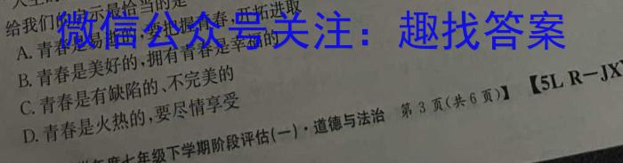 江西省2025届七年级第六次阶段适应性评估【R-PGZX A JX】政治试卷d答案