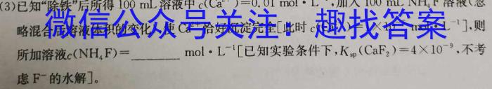 江西省九江市2023年初中学业水平考试复*试卷（三）化学