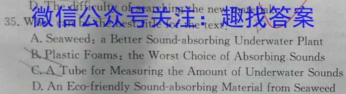 2023年普通高等学校招生全国统一考试标准样卷(五)英语