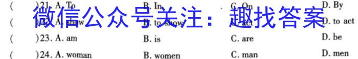 安徽省颍上县2023届九年级教学质量检测英语