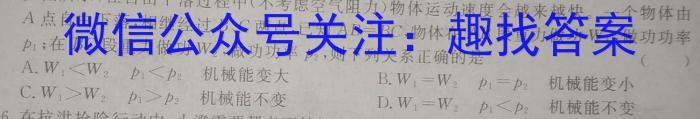 金考卷2023年普通高等学校招生全国统一考试 新高考卷 押题卷(一)物理.