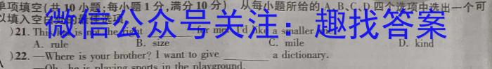 青桐鸣高考冲刺 2023年普通高等学校招生全国统一考试押题卷(一)英语