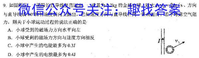 青桐鸣高考冲刺 2023年普通高等学校招生全国统一考试冲刺卷(一)物理`