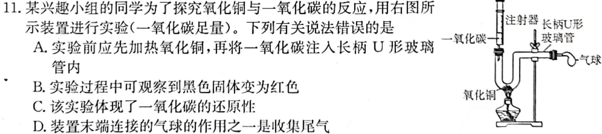 衡中文化2023年衡水新坐标·信息卷(四)化学