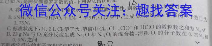 2025届湖南大联考高一年级4月联考化学