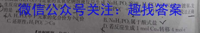 学普试卷 2023届高三第一次·信息调研版 新高考 (一)化学