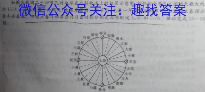 广西高三2023年4月模拟考l地理