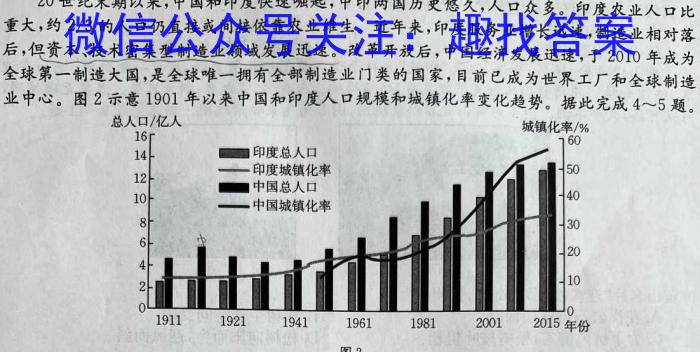 安徽省2023届九年级学情诊断考试s地理