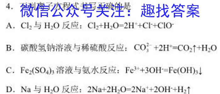 2023届炎德英才长郡十八校联盟高三第二次联考（新高考卷）化学