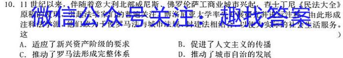 河南省2023年初中中招诊断测试卷历史