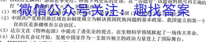 安徽省2022-2023学年度八年级下学期期中综合评估（6LR）政治~