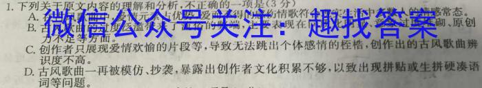 安徽省2022-2023学年度九年级阶段诊断【R- PGZX F- AH（六）】语文