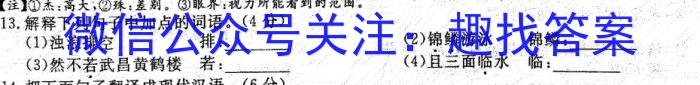 “高考研究831重点课题项目”陕西省联盟学校2023年第三次大联考语文