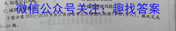 2023年普通高等学校招生全国统一考试标准样卷(六)s地理