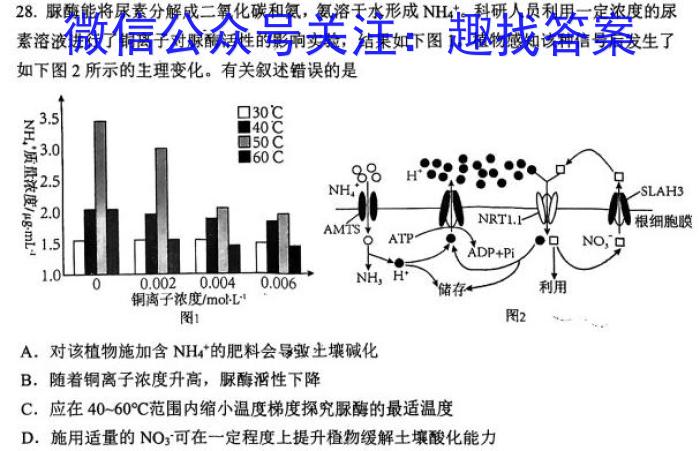 2023届全国统一招生考试冲刺押题卷(二)生物试卷答案