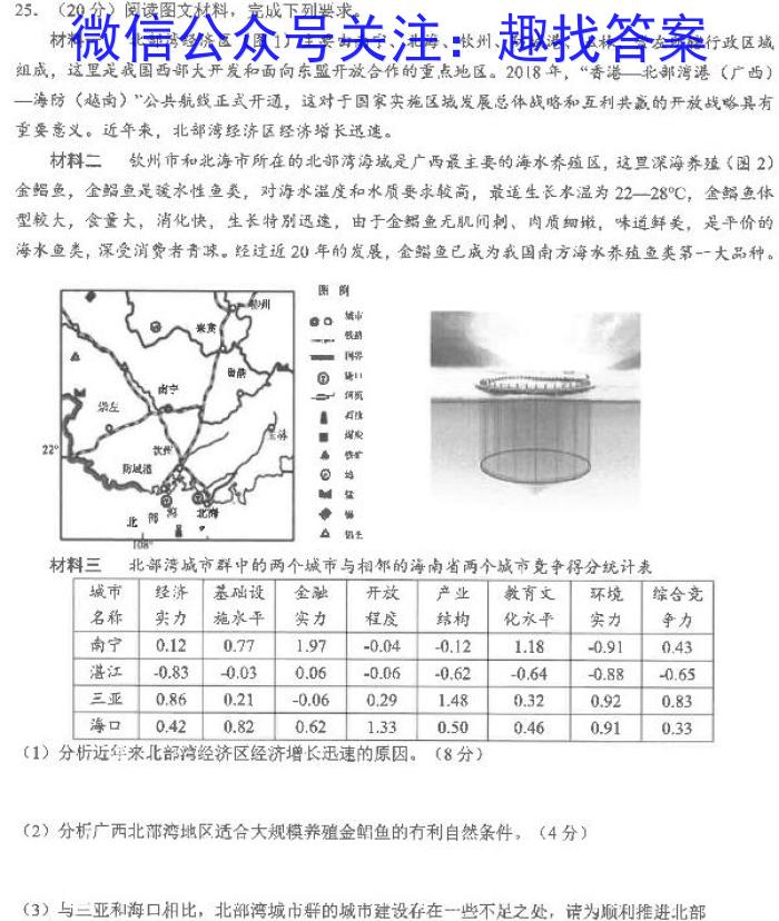 2023年普通高等学校招生全国统一考试标准样卷(六)地.理