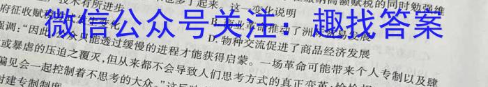 2022-023学年安徽省八年级下学期阶段性质量监测（六）历史