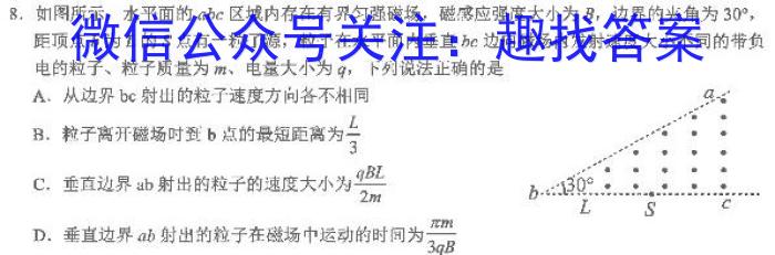 山东省2023年普通高等学校招生全国统一考试测评试题(一).物理