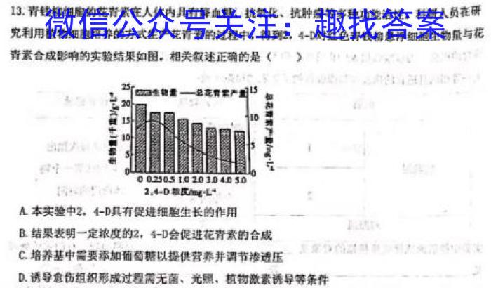 学普试卷2023届高三第十次·新高考模拟卷(十)1生物