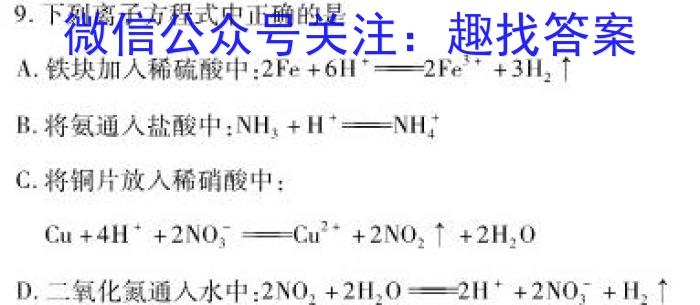 2023年陕西省初中学业水平考试·全真模拟（四）B卷化学