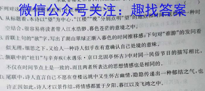 学普试卷2023届高三第十一次·新高考模拟卷(十一)语文