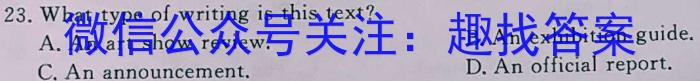 江西省吉安市十校联盟2022-2023学年九年级第二学期期中联考英语