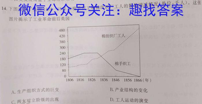 ［黄山二模］黄山市2023届高中毕业班第二次质量检测历史