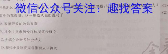 2023年万友中考模拟卷（五）历史