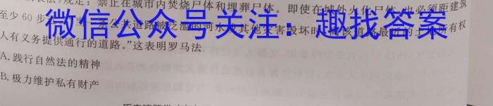 [阳光启学]2023届全国统一考试标准模拟信息卷(十二)12历史试卷