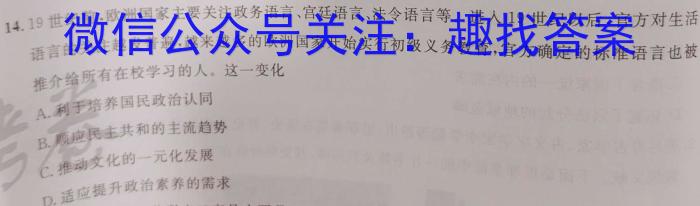 江西省2023届九年级江西中考总复习模拟卷（三）政治s