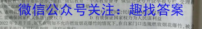 安徽省中考必刷卷·2023年名校内部卷（六）政治试卷d答案