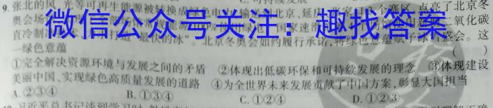 山西省2023届九年级中考适应性训练s地理