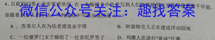 安徽省涡阳县2023届九年级第一次质量监测历史